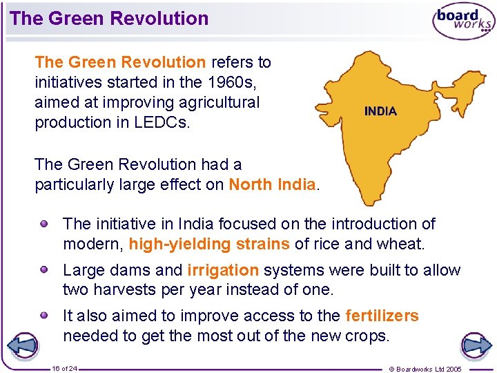 The Green Revolution refers to initiatives started in the 1960 s, aimed at improving