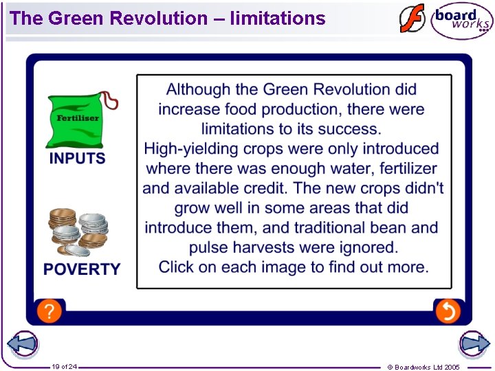 The Green Revolution – limitations 19 of 24 © Boardworks Ltd 2005 