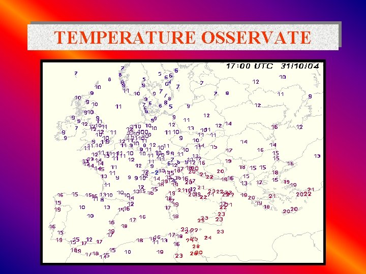 TEMPERATURE OSSERVATE 