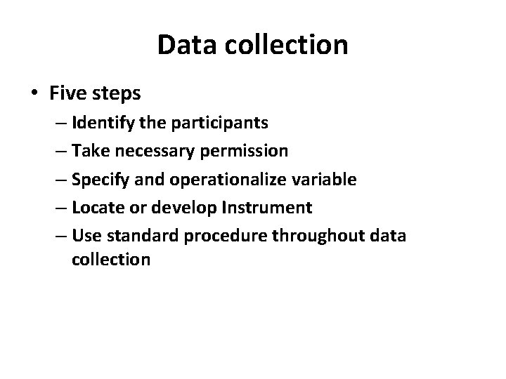 Data Variable Collection Quantitative Research Characteristics Describing the relationship among ...