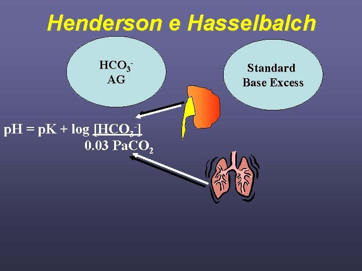 Henderson e Hasselbalch HCO 3 AG p. H = p. K + log [HCO