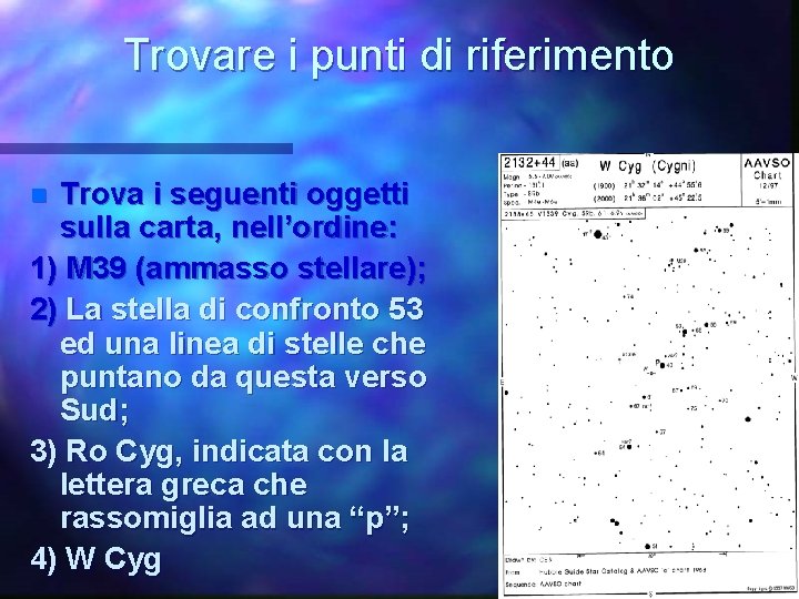 Trovare i punti di riferimento Trova i seguenti oggetti sulla carta, nell’ordine: 1) M