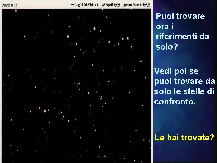 Puoi trovare ora i riferimenti da solo? Vedi poi se puoi trovare da solo