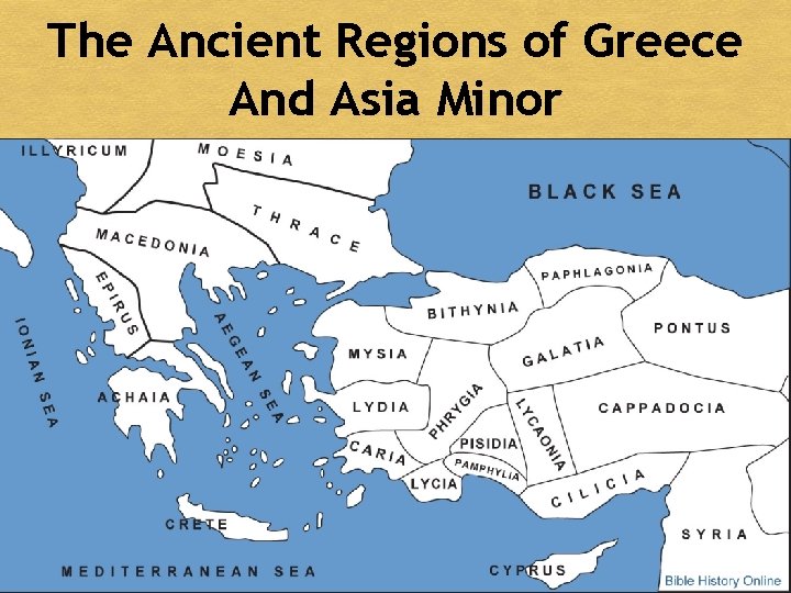The Ancient Regions of Greece And Asia Minor 