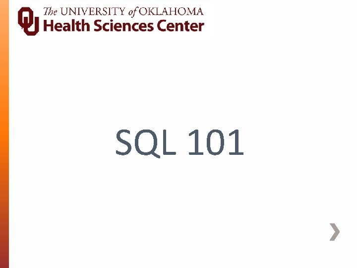 SQL 101 