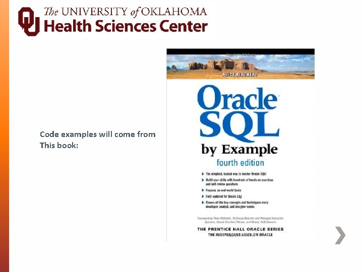 Code examples will come from This book: 