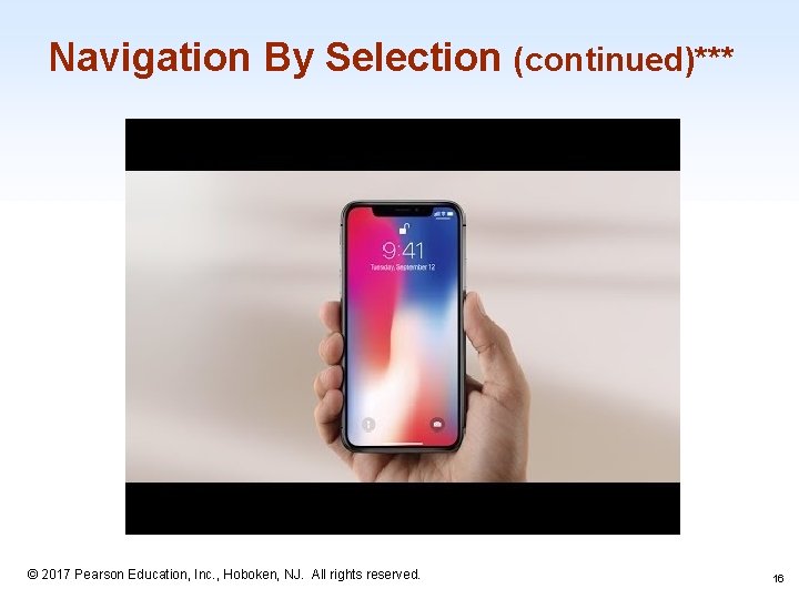 Navigation By Selection (continued)*** 1 -16 © 2017 Pearson Education, Inc. , Hoboken, NJ.