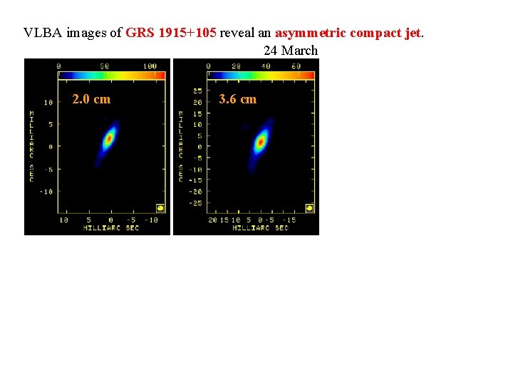 VLBA images of GRS 1915+105 reveal an asymmetric compact jet. 24 March 2. 0