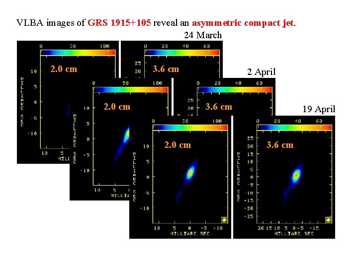 VLBA images of GRS 1915+105 reveal an asymmetric compact jet. 24 March 2. 0