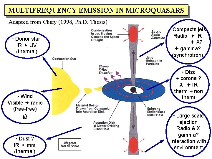 MULTIFREQUENCY EMISSION IN MICROQUASARS Adapted from Chaty (1998, Ph. D. Thesis) • Donor star