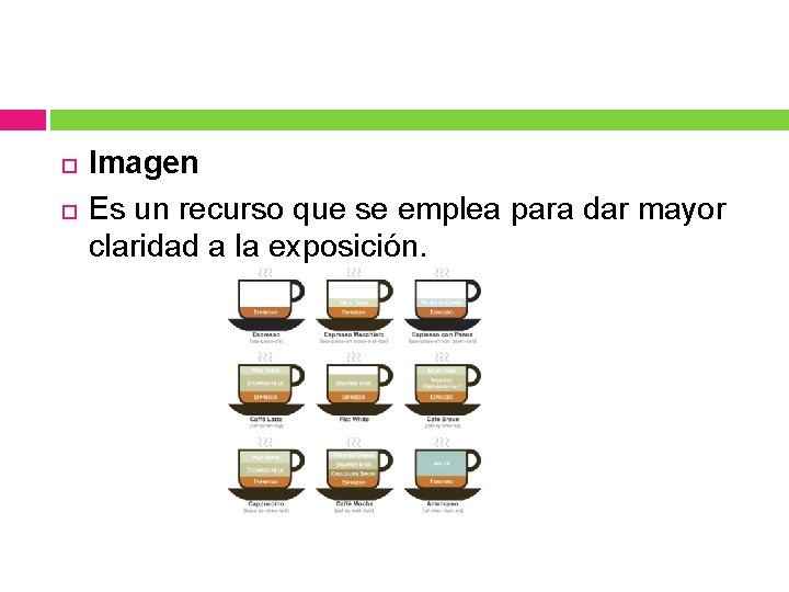 Imagen Es un recurso que se emplea para dar mayor claridad a la Imagen Es un recurso que se emplea para dar mayor claridad a la