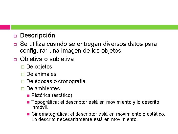 Descripción Se utiliza cuando se entregan diversos datos para configurar una imagen de Descripción Se utiliza cuando se entregan diversos datos para configurar una imagen de