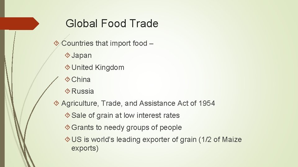 Global Food Trade Countries that import food – Japan United Kingdom China Russia Agriculture,