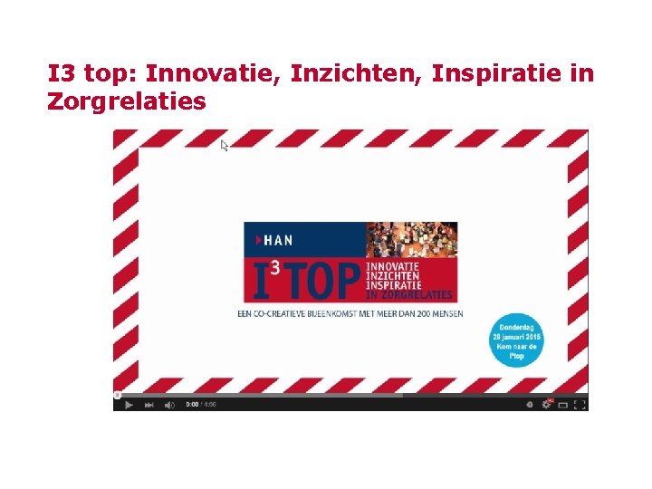I 3 top: Innovatie, Inzichten, Inspiratie in Zorgrelaties 