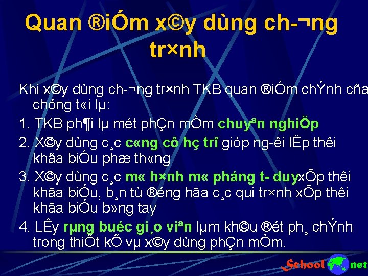 Quan ®iÓm x©y dùng ch ¬ng tr×nh Khi x©y dùng ch ¬ng tr×nh TKB