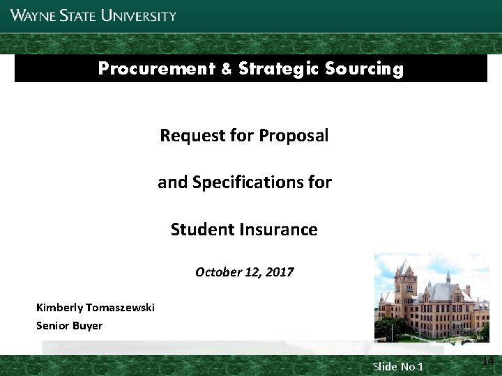 Joint Parking Task Force Update Procurement & Strategic Sourcing Request for Proposal and Specifications