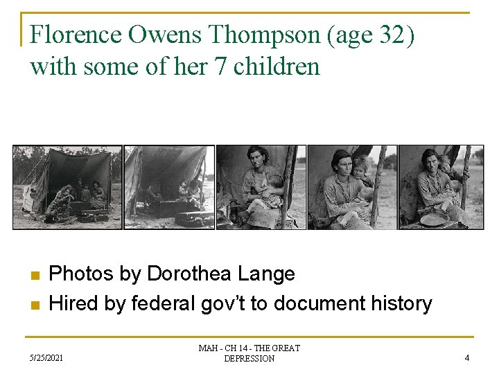 Florence Owens Thompson (age 32) with some of her 7 children n n Photos