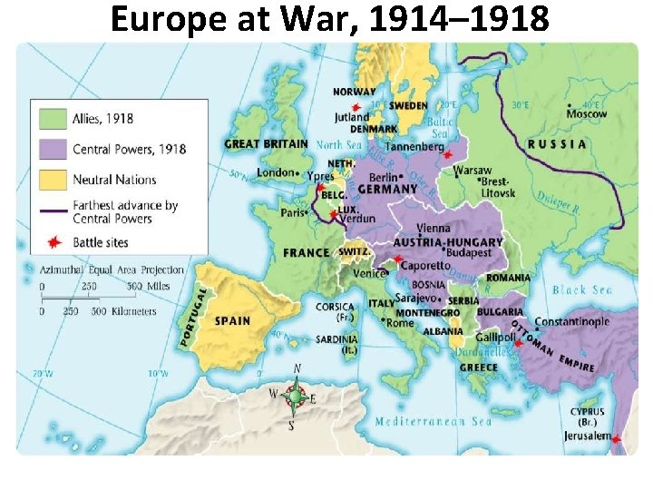 Карта мира в 1914 году страны