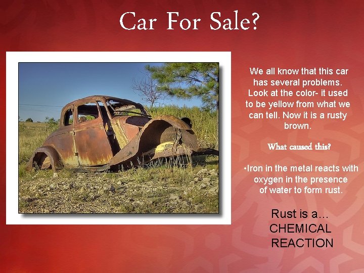 Car For Sale? We all know that this car has several problems. Look at