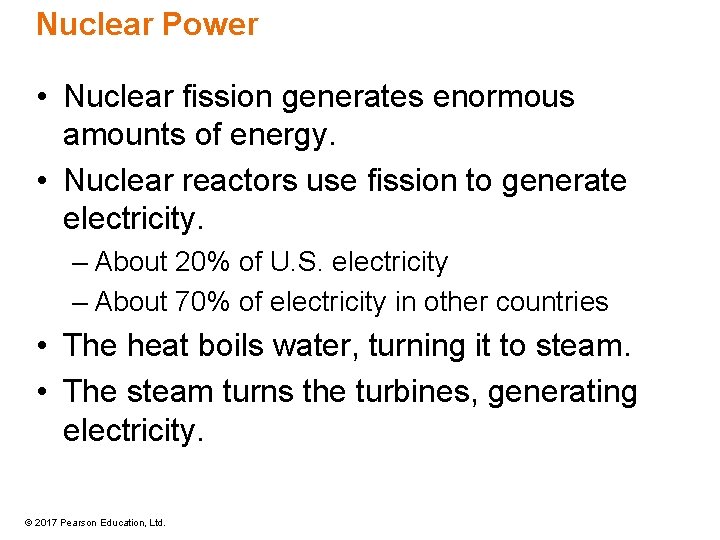 Nuclear Power • Nuclear fission generates enormous amounts of energy. • Nuclear reactors use Nuclear Power • Nuclear fission generates enormous amounts of energy. • Nuclear reactors use