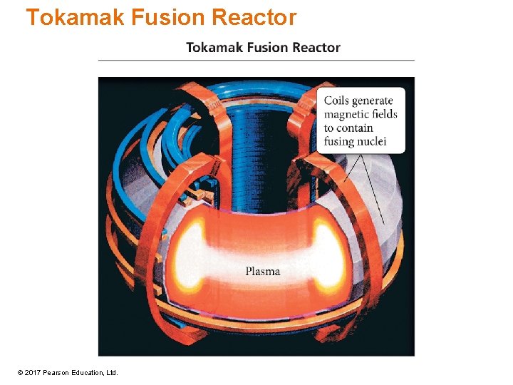 Tokamak Fusion Reactor © 2017 Pearson Education, Ltd. Tokamak Fusion Reactor © 2017 Pearson Education, Ltd.