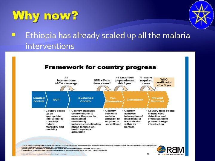 Why now? § Ethiopia has already scaled up all the malaria interventions 33 