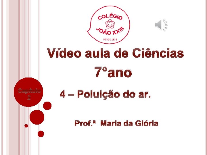 Vídeo aula de Ciências 7°ano Capítulo 2 4 – Poluição do ar. Prof. ª