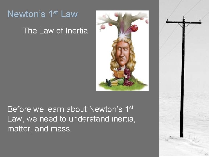 Newton’s 1 st Law The Law of Inertia Before we learn about Newton’s 1