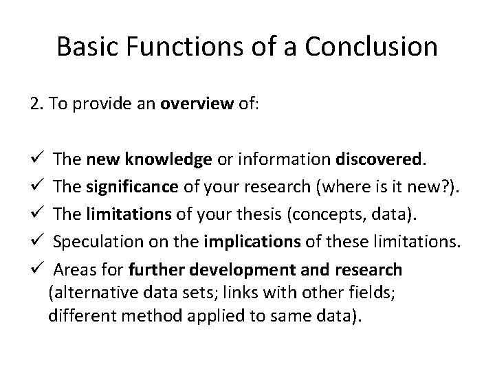 Basic Conclusion Image FYP WRITING YOUR THESIS CHAPTER 5 CONCLUSION AND