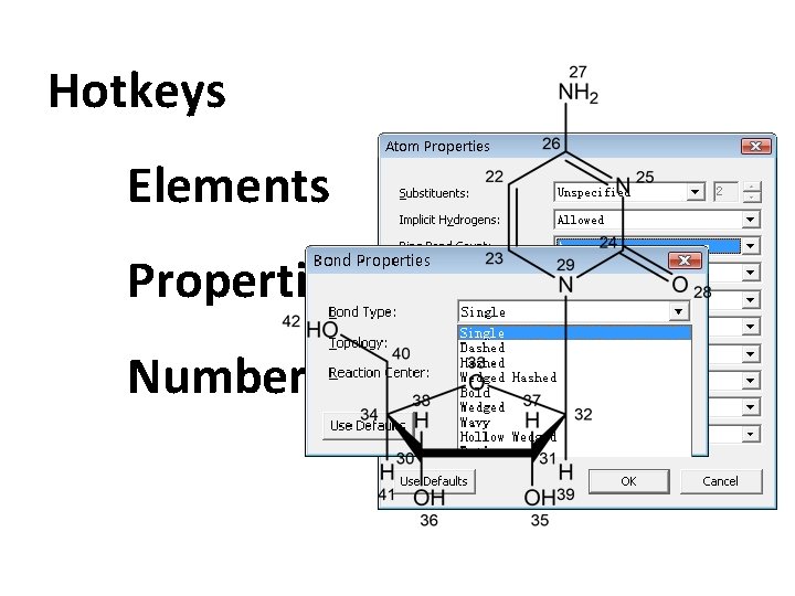 Hotkeys Elements Properties Number 