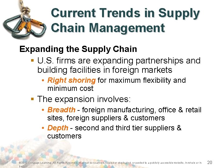 Current Trends in Supply Chain Management Expanding the Supply Chain § U. S. firms