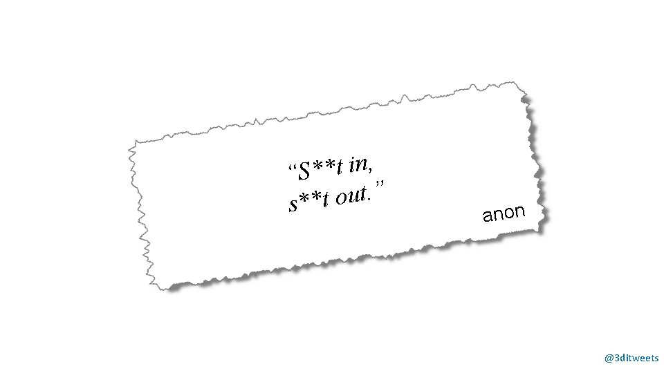 , n i t * * “S ”. t u o t * s*