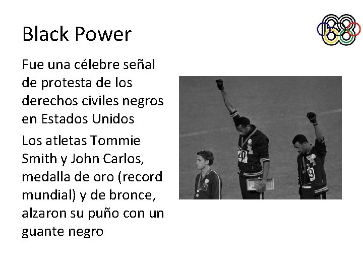 Black Power Fue una célebre señal de protesta de los derechos civiles negros en