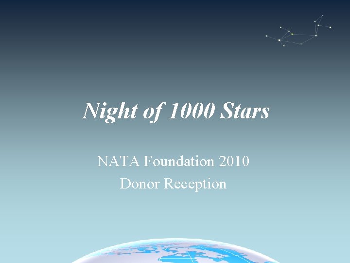 Night of 1000 Stars NATA Foundation 2010 Donor Reception 