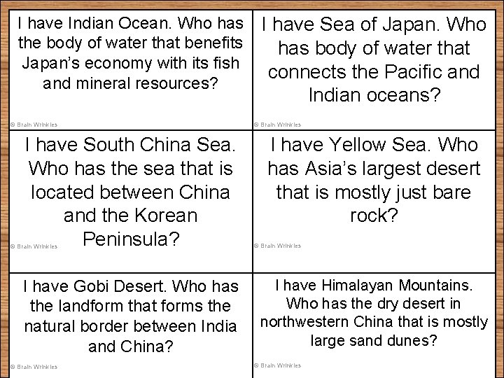 I have Indian Ocean. Who has the body of water that benefits Japan’s economy I have Indian Ocean. Who has the body of water that benefits Japan’s economy