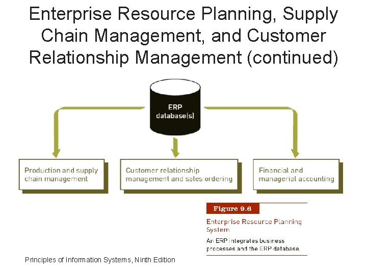 Enterprise Resource Planning, Supply Chain Management, and Customer Relationship Management (continued) Principles of Information