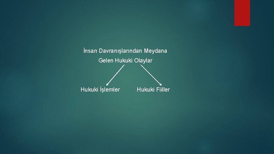 İnsan Davranışlarından Meydana Gelen Hukuki Olaylar Hukuki İşlemler Hukuki Fiiller 