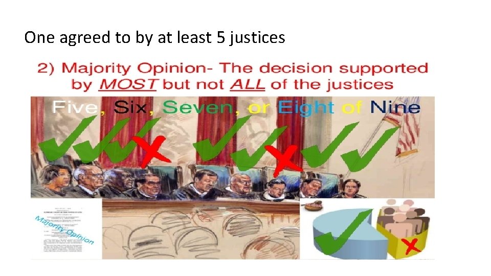 One agreed to by at least 5 justices 