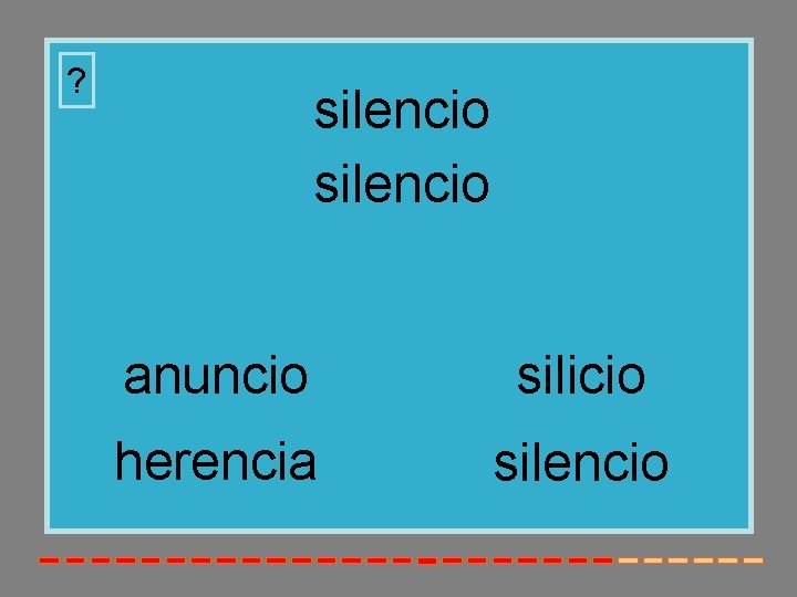 ? silencio anuncio silicio herencia silencio 