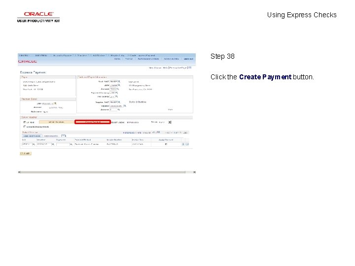 Using Express Checks Concept Using Express Checks Using