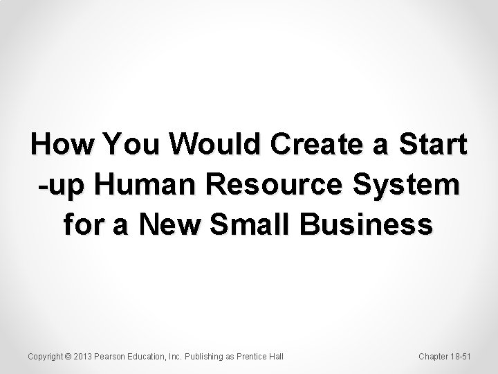 How You Would Create a Start -up Human Resource System for a New Small