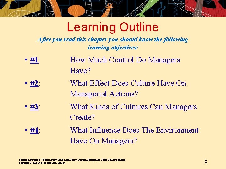 Learning Outline After you read this chapter you should know the following learning objectives: