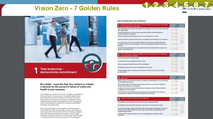 Vision Zero - 7 Golden Rules 10 1 2 3 4 5 6 7