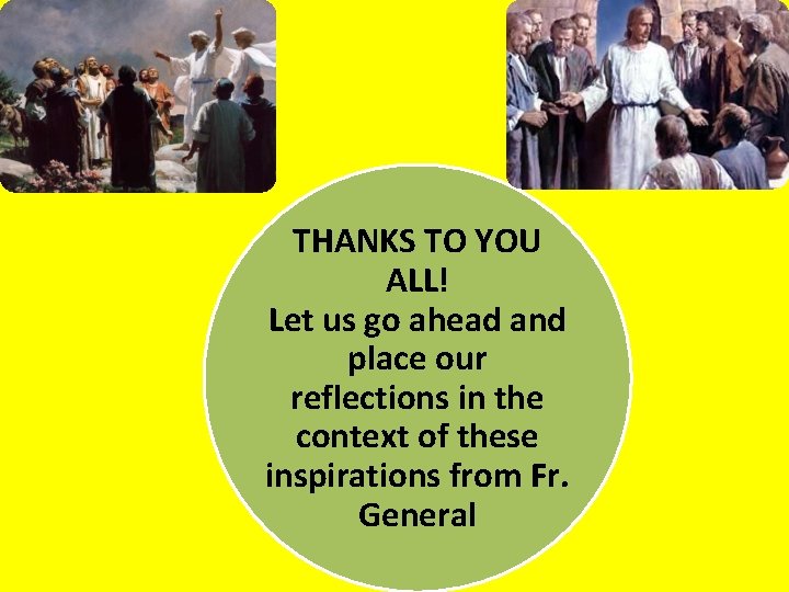 THANKS TO YOU ALL! Let us go ahead and place our reflections in the