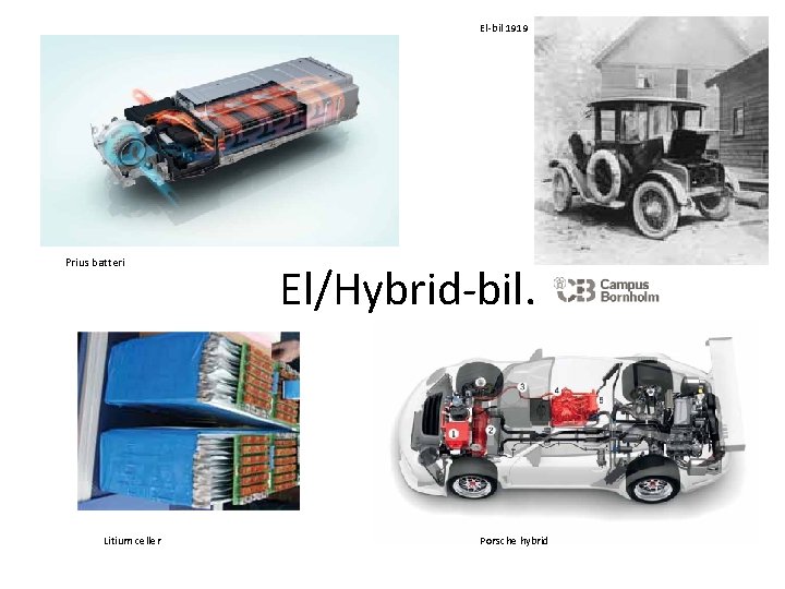 El-bil 1919 Prius batteri Litium celler El/Hybrid-bil. Porsche hybrid 