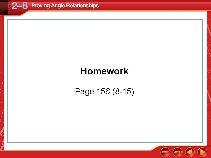 Homework Page 156 (8 -15) 