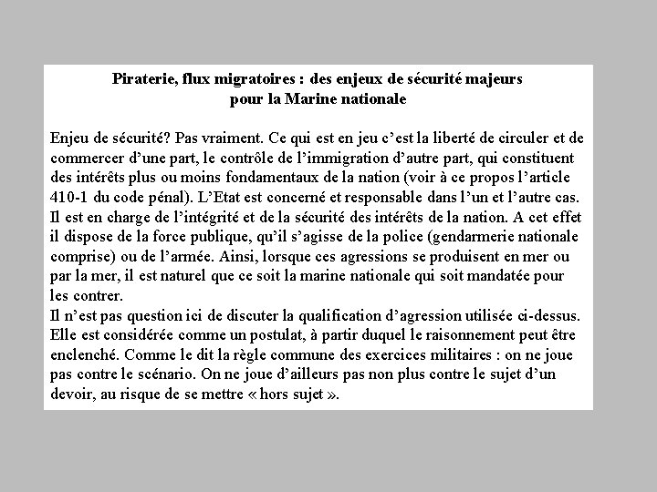 Piraterie, flux migratoires : des enjeux de sécurité majeurs pour la Marine nationale Enjeu