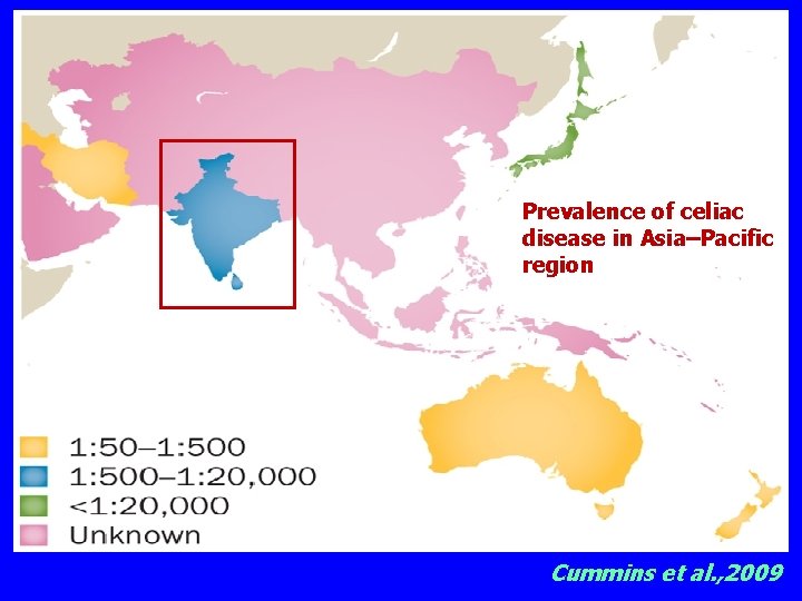 Prevalence of celiac disease in Asia–Pacific region Cummins et al. , 2009 