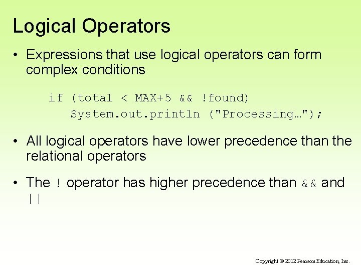 Conditionals CSC 1051 Data Structures and Algorithms I