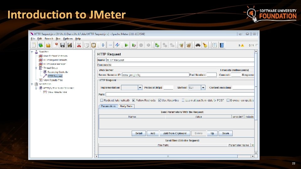 Introduction to JMeter 22 